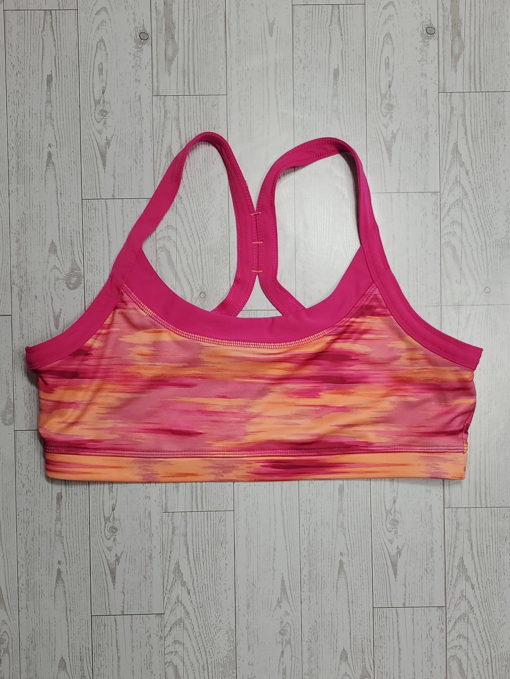 Avia Pink & Orange Racerback Sports Bra Women's XL